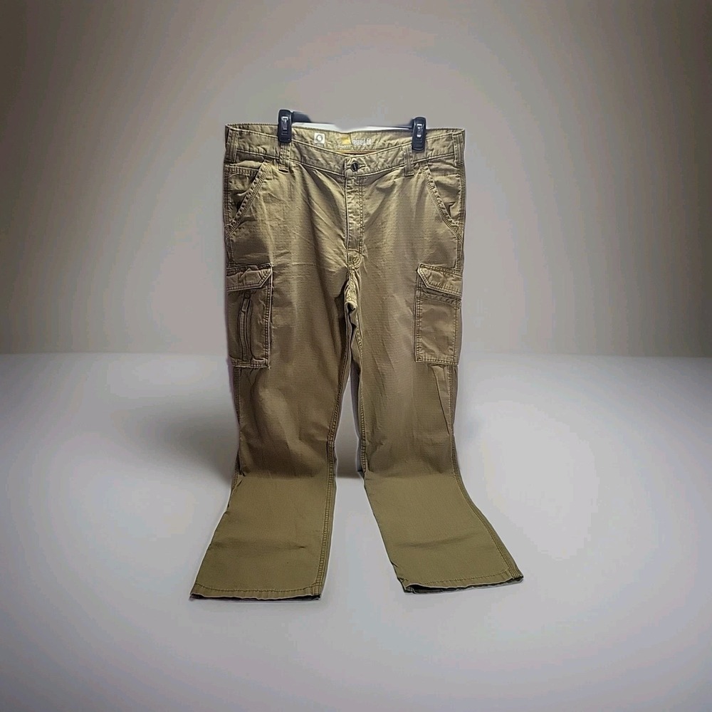 Y2K Carhartt Force Ripstop Relaxed Fit Straight Cargo Work‎ Pants Mens 38x34